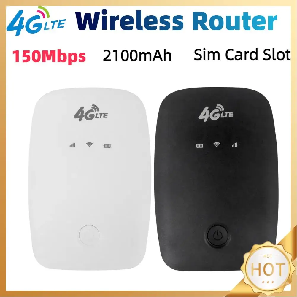 

4G LTE Mobile WiFi Router 2100mAh 150Mbps Wireless Internet Router Support 8 To 10 Users with Sim Card Slot Mini Outdoor Hotspot