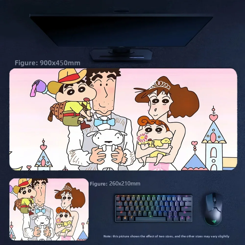 New High Definition Image Quality Leather Dirt Resistant Non-slip Mouse Pad Animation Mouse Pad Crayon Shin-chan and His Friends