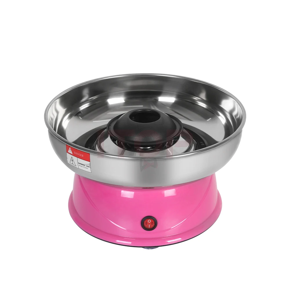 GZKITCHEN Candy Floss Machine for Home Hot Sugar Manufacturing Automatic Cotton Pink Set Steel Key Stainless Power Item