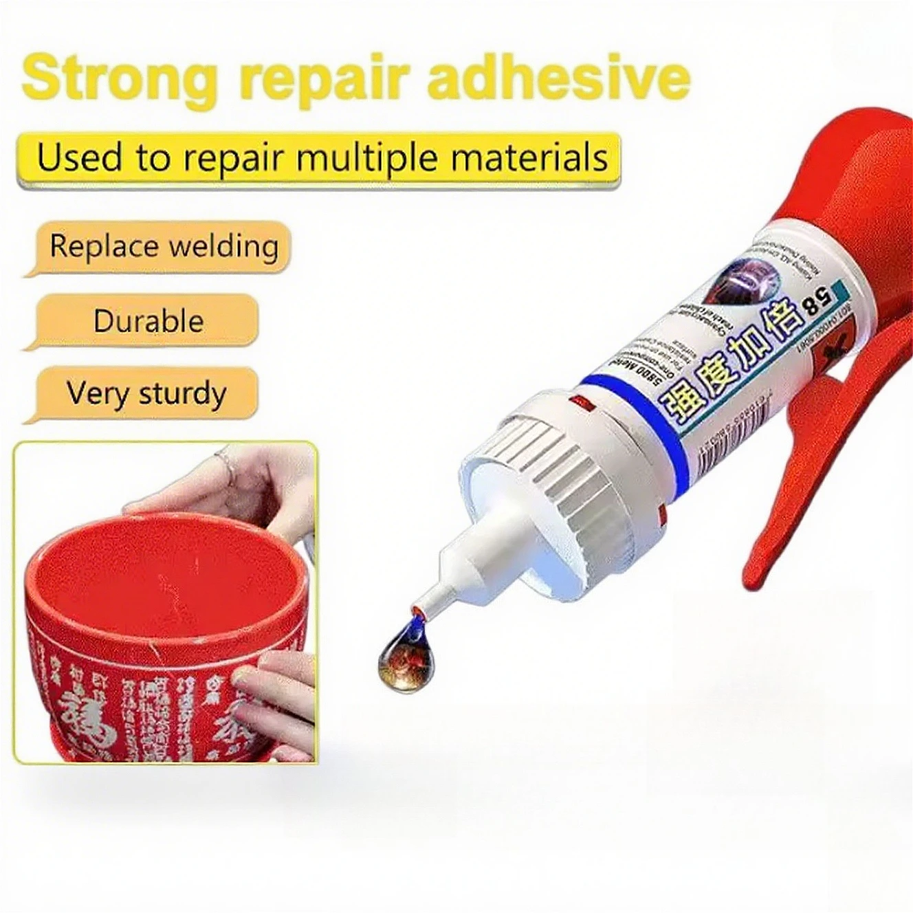 Lem Perbaikan Solder Kuat Perekat Perbaikan Las Universal Lem Perbaikan Ban Super Kuat Multi-bahan Penyegel Cepat Kering