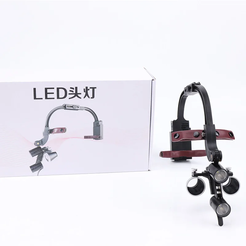 Portable Dental Surgery LED Headlight Medical 2.5X/3.5X Binocular Magnifier