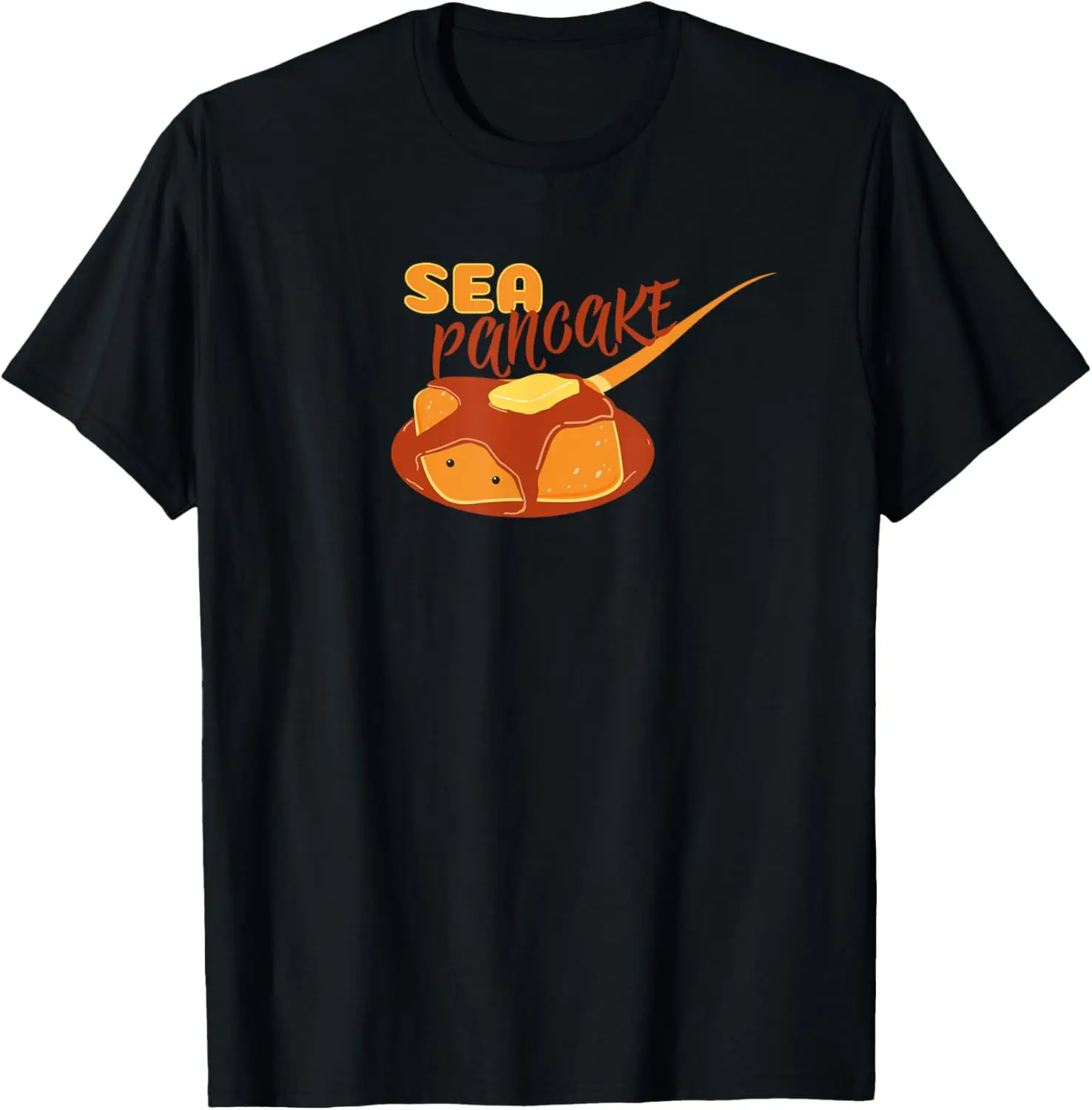 Camiseta con panqueques de mar, divertida camiseta de comida de Manta Ray Stingray