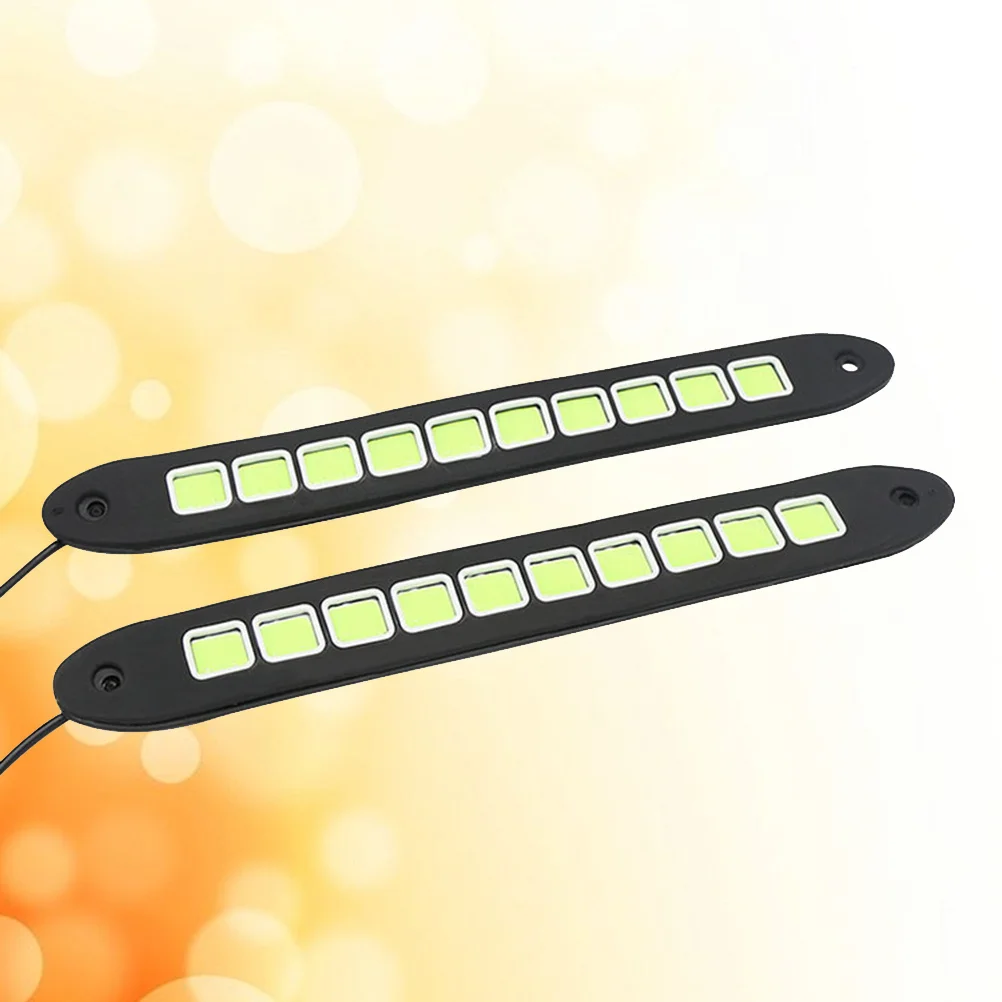 

2Pcs Daytime Running Light LED Cob White High Power Driving Light Vehicle Lamp Waterproof Long Life Flexible Design Easy Install