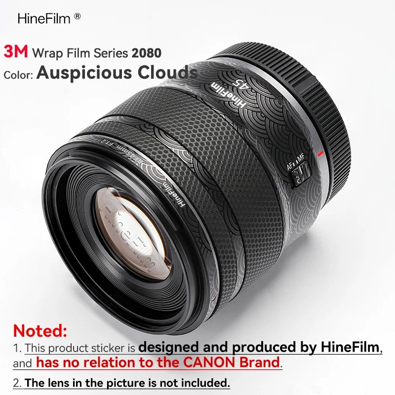 تخصيص الجلد لكانون RF45 f1.2 غطاء للعدسات ملصق 45 1.2 ملصق مائي الجلد لكانون RF 45 مللي متر F1.2 STM حامي التفاف ملصق #5