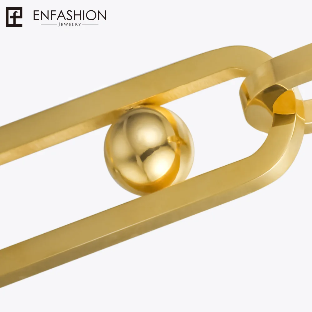 Enfashion Jewelry U and Ball Drop Earrings  For Women  Earings Fashion Jewelry Long Earrings Oorbellen  Voor Vrouwen EB181049