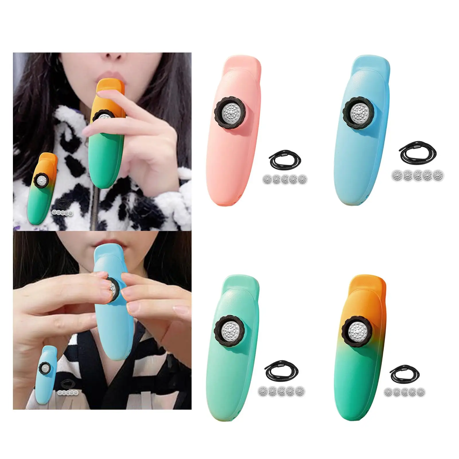 

Kazoo Flute Compact 5Pcs Membranes with Lanyard for All Ages Children Lovers
