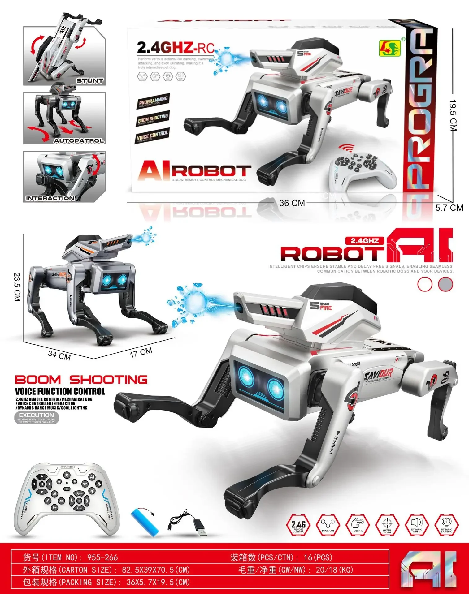 

Simulated intelligent machine dog voice dialogue high-tech artificial mobile phone remote control programming electric toys