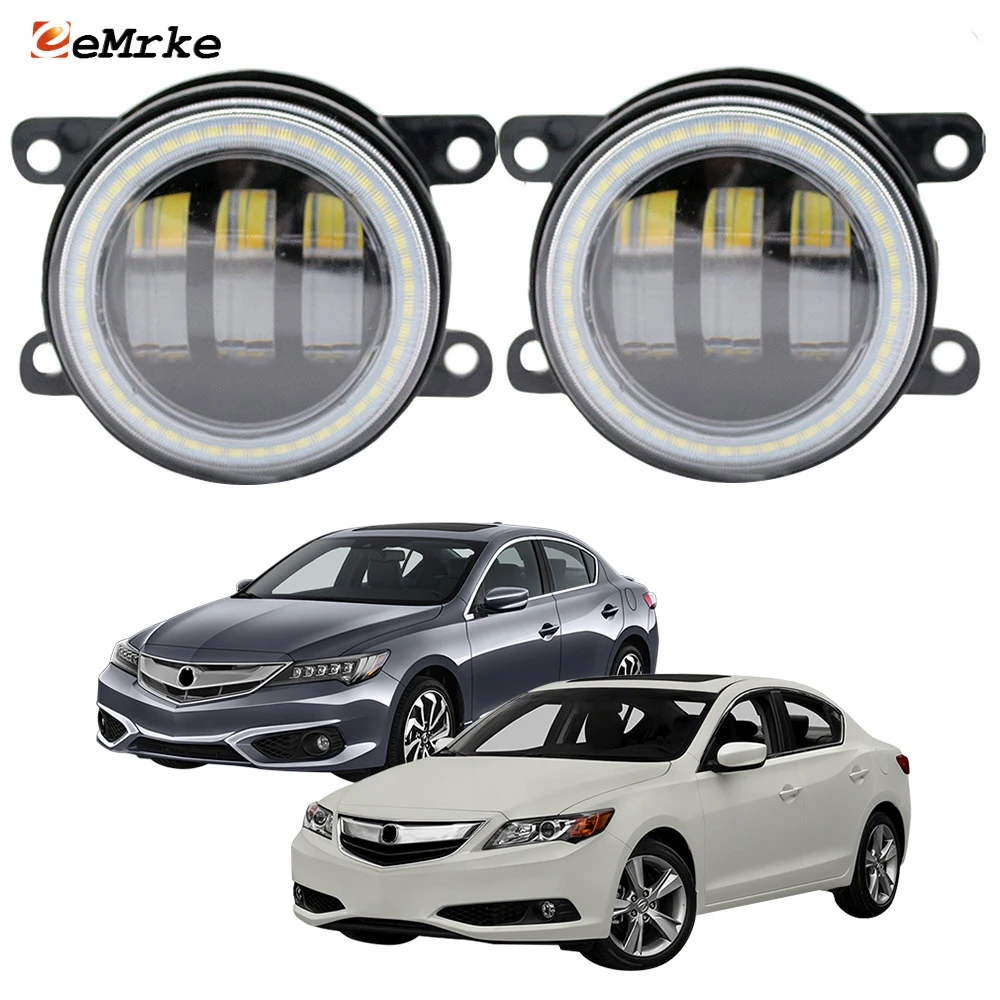 

Led Angel Eye DRL Halo Front Daytime Running Lights for Acura ILX DE DE1/2 2013~2018 Fog Lamp Assembly with Lens Car Styling