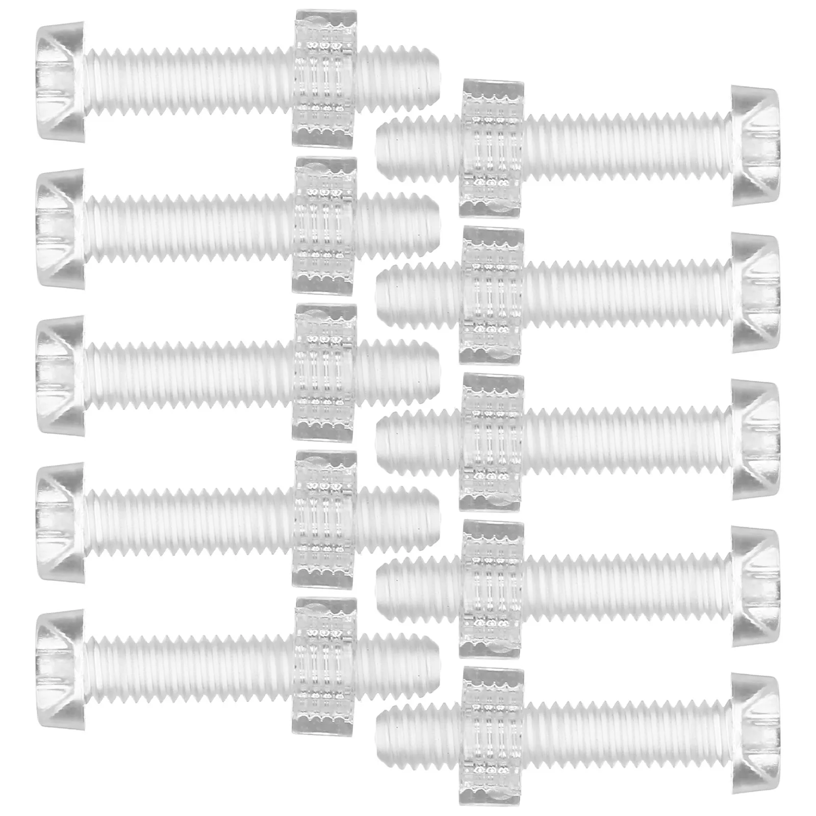 

10 комплектов прозрачных акриловых винтов и гаек, саморезы, крепеж для мебели и шкафов, декоративные соединительные болты