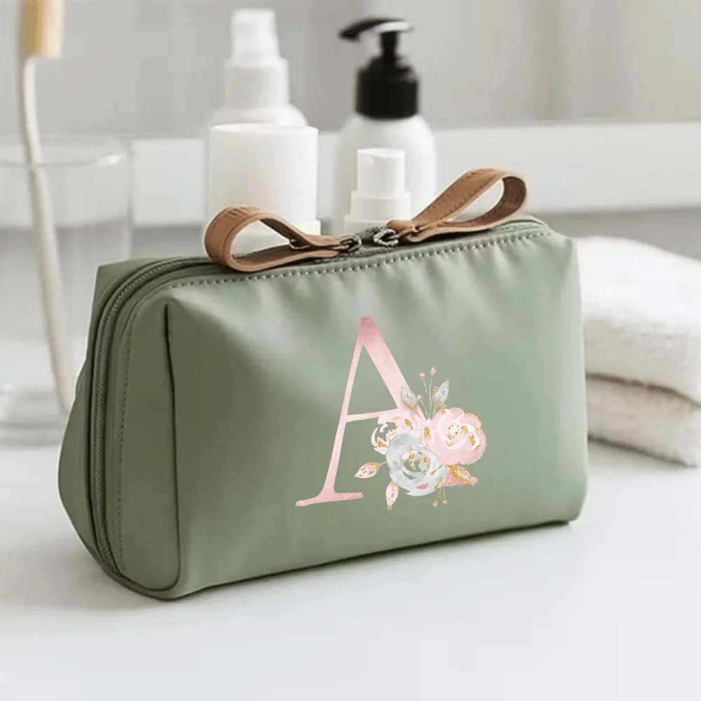 Portable Travel Cosmetic Bag Women's Mini Waterproof Nylon Makeup Pouch Lipstick Storage Bag Japanese Style Cosmetic Case