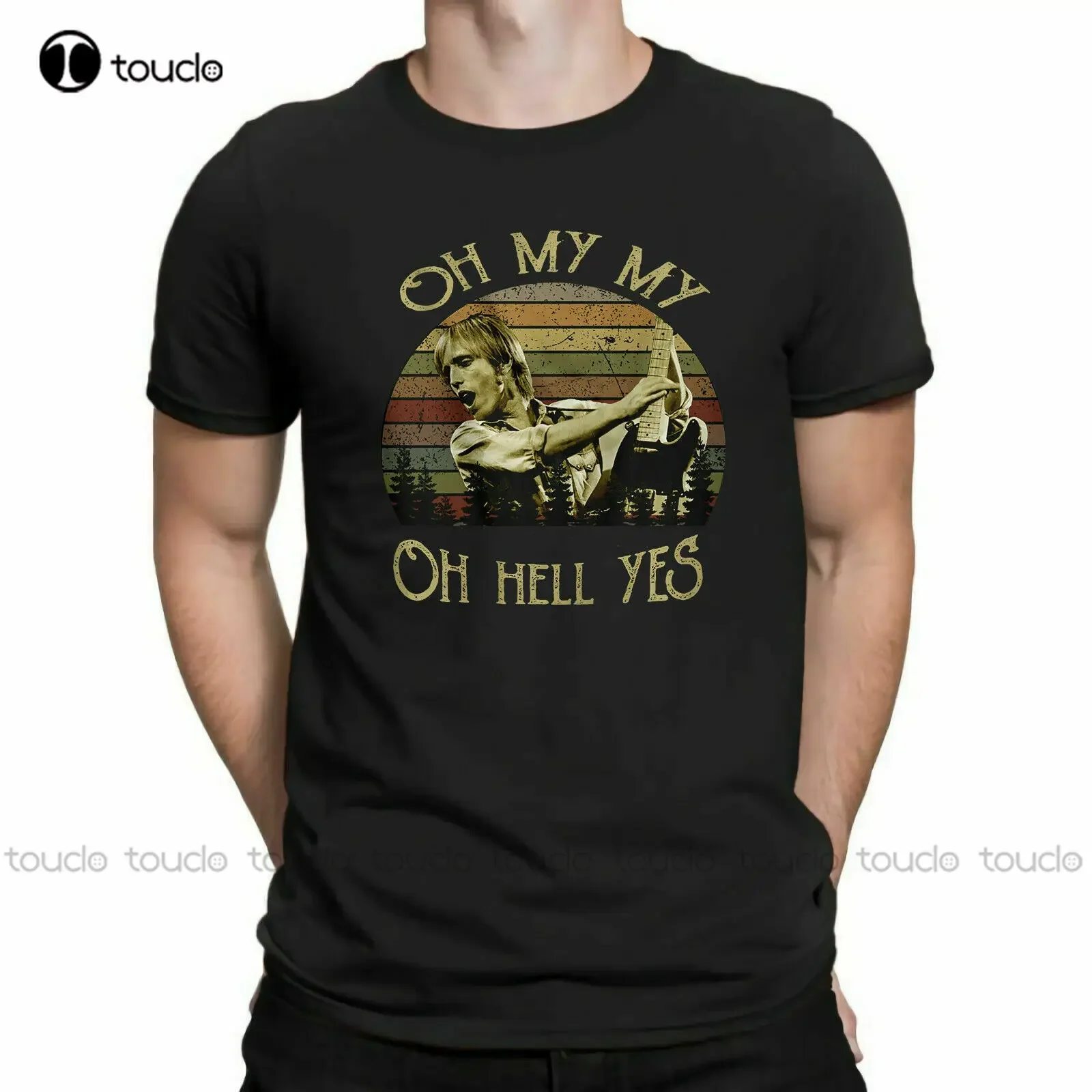 Tom Petty Oh My My Oh Hell Yes Vintage Men_S T Shirt Black Classic Cotton Shirts Girls Shirts