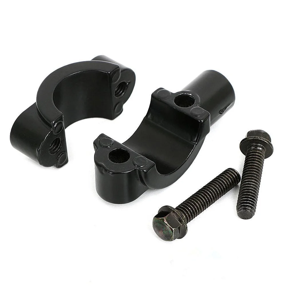 

2pcs Motorcycle Mirror Mount Clamp Black Handlebars Durable Easy Install Rear View Accessories Compatibility Frame