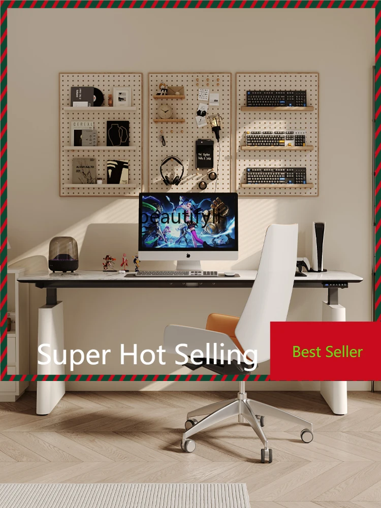 

Heating Heating Stone Plate Table Electric Lifting Desk Computer Desk Workbench Office Table Household Smart Book Table G1218