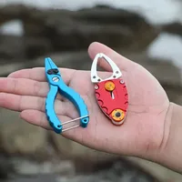 Mini Aluminum Alloy Flat Head Fishing Pliers Sharp Line Cutting Edge Scissors Road Clamp Outdoor Hooks Remove Tool