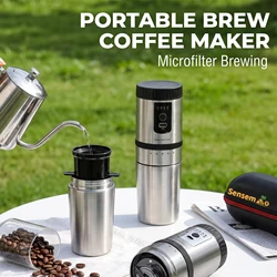 Portable Electric Coffee Grinder Maker USB Stainless Steel Coffee Dripper for Camping Travel Outdoor Pour Over Espresso Machine