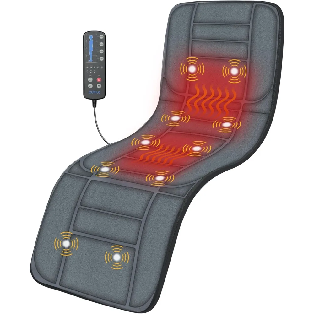 

Массажер для спины с подогревом и 10 вибрационными двигателями для облегчения боли и удобных массажей тела