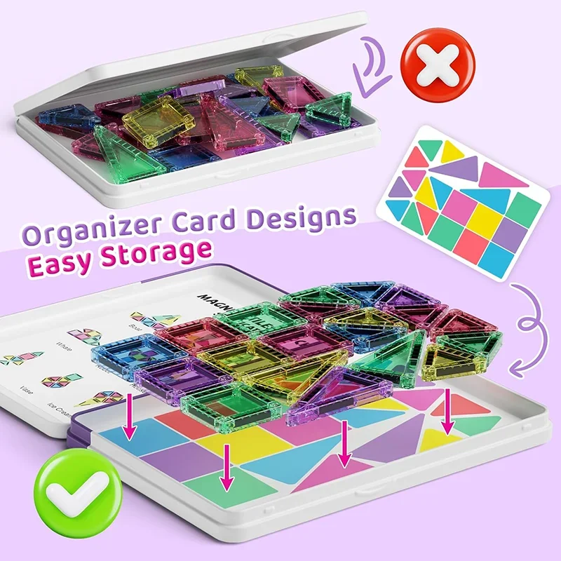 بلوكوس صغير مغناطيسي الفقرة أطفالاس - بلوكوس دي بناء ماجنيتيكوس جوجو الجذعية Brinquedo educativo criativo para enfants