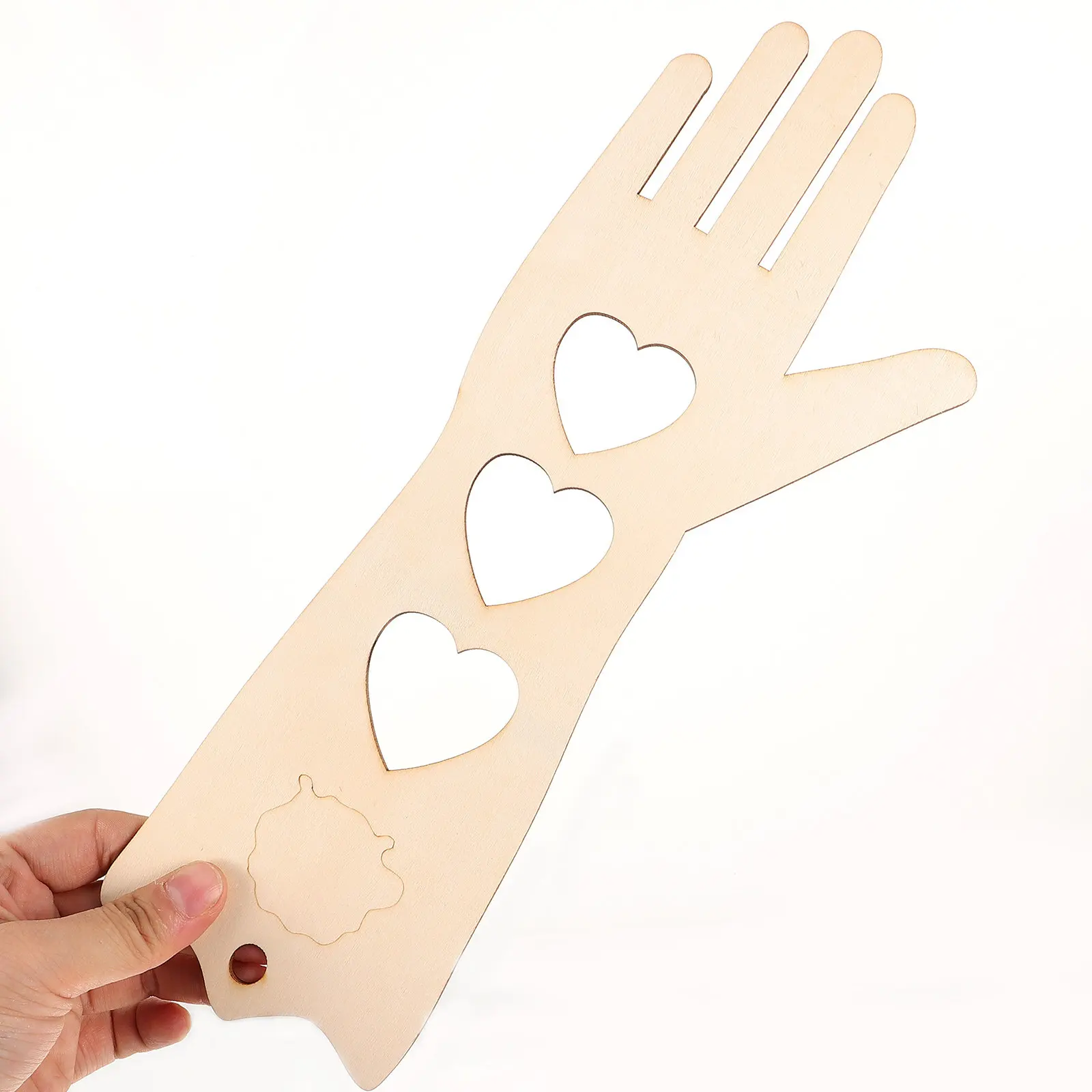 1Pair Wooden Glove Blocker Knitting Form Tool for Handmade Mittens Blocking Shaping Stretching Display Smooth Edges No Snag Yarn