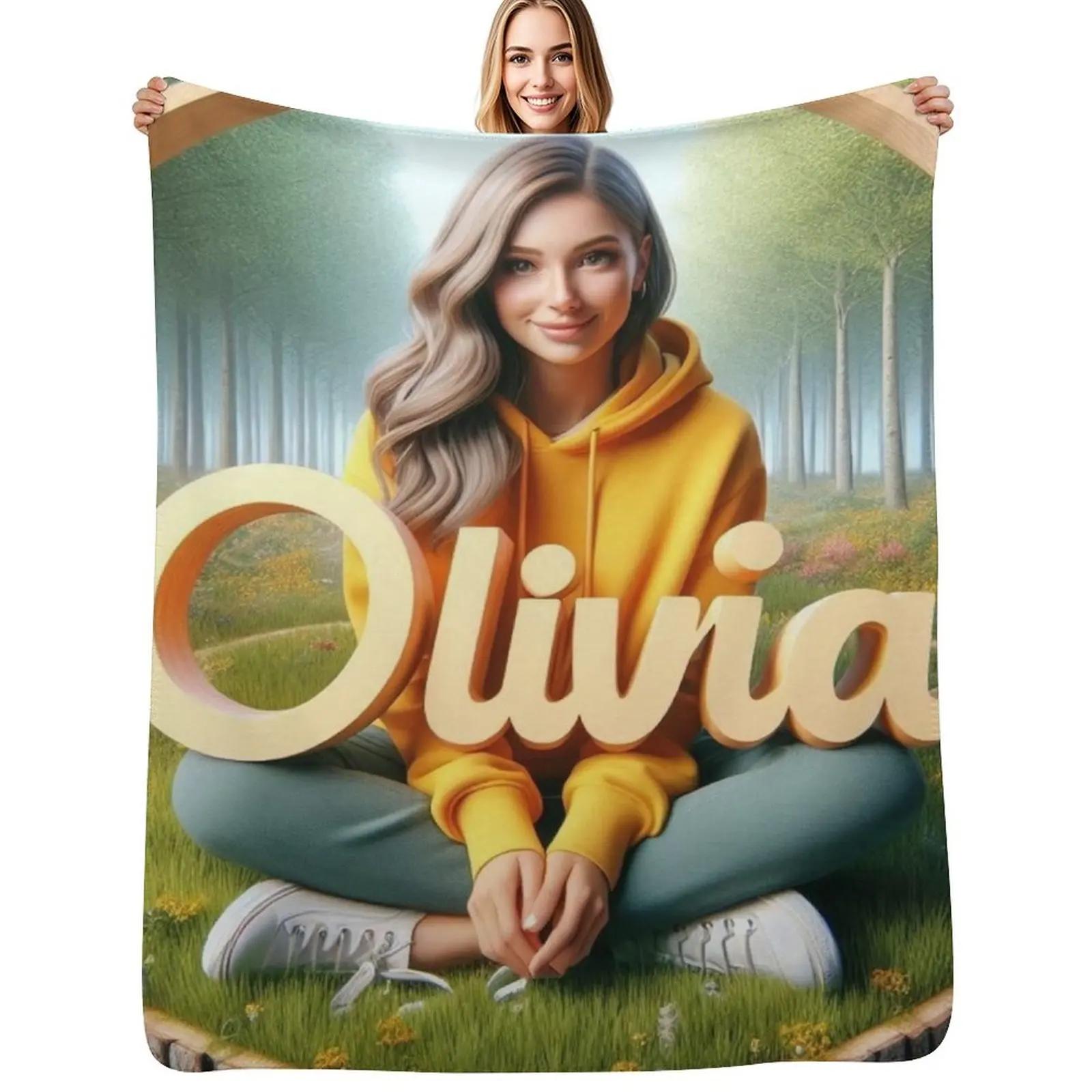 Olivia Throw Blanket Multi Use Warm Blanket for Living Room Bedroom