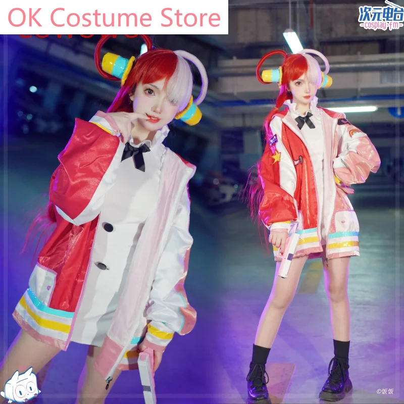 Aime Film Red Uta Embroidery Coat Hoodie Uta Cosplay Costume Halloween Uniform Carnival Party Outfits Cos Clothing