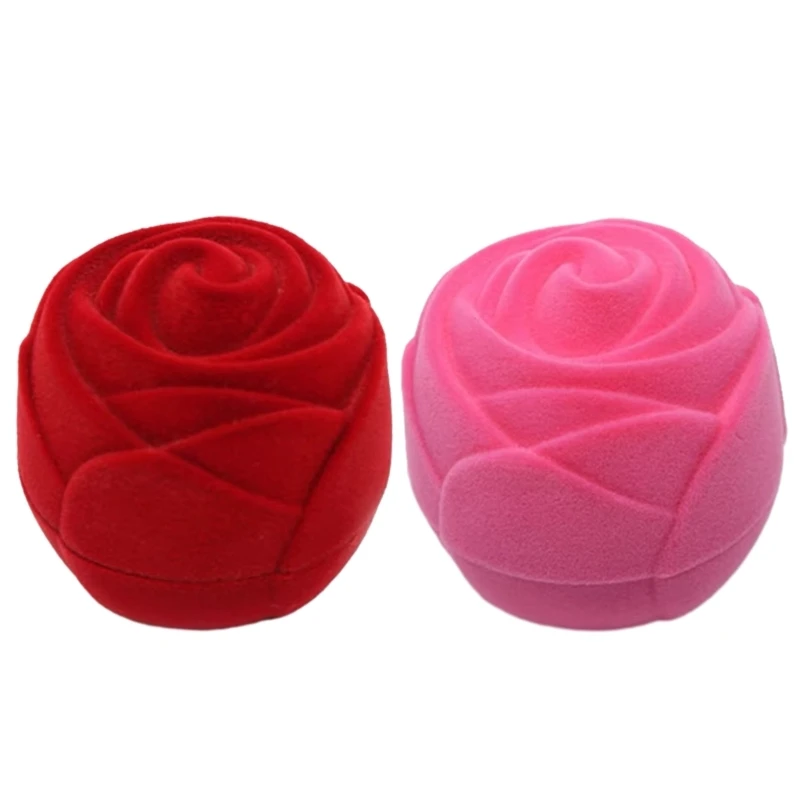 Exquisite Rose Shaped Rings Jewelry Holder Box for Jewelry Enthusiasts