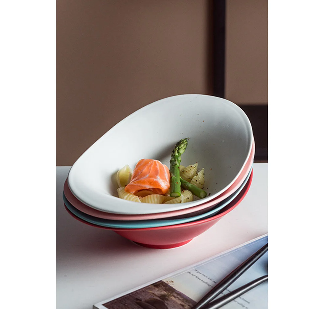 

Ceramics Bowl Pink Simple Style for Home Restaurant Kitchen Dessert Salad Fruit Food Serving Bowl Frosted Finish