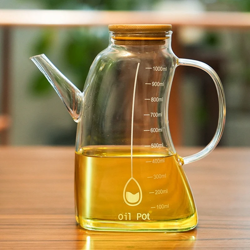 Glass Oil Pot Kitchen Household Does Not Hang Oil Special Soy Sauce Vinegar Seasoning Bottle Oil Container-A57M