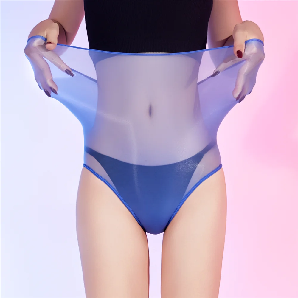 مثير المرأة 6D مرونة النفط لامعة لامعة U محدب الحقيبة ملخصات السلس تنفس مفتوحة المنشعب سلامة السراويل أسفل الملابس الداخلية