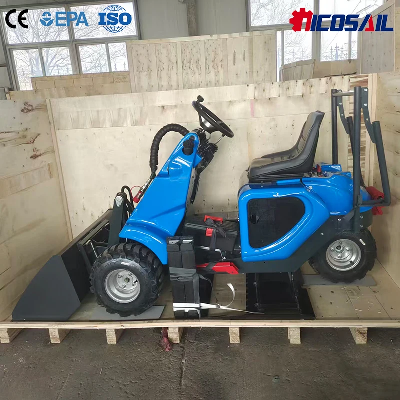 

Compact 3 Wheel Skid Steer Loader EU 5 Hydraulic Transmission For Czech Warehouse Handling Mini Wheel Loader