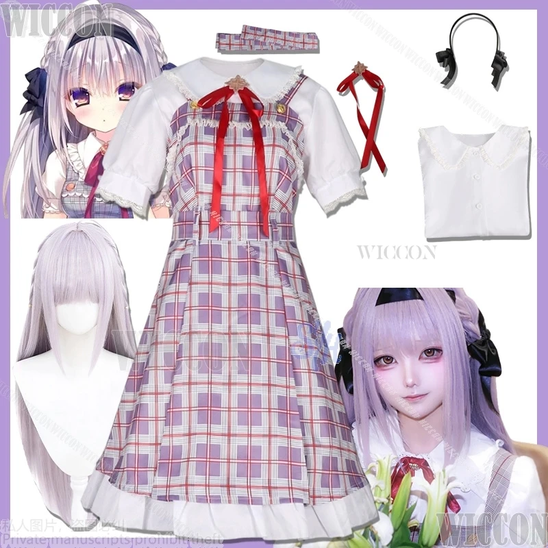 Honjyou Manami Cosplay Galgame Manakashi No Yuri Wa Akaku Somar Kawaii Jk uniforme escolar vestido Halloween Comic Con traje de juego de rol