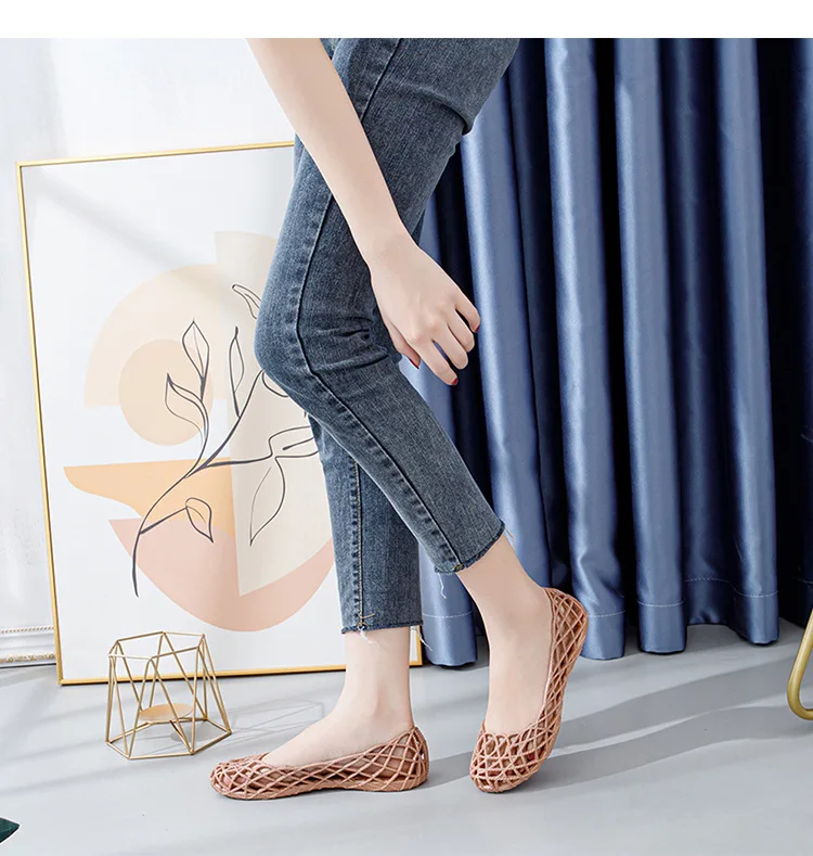 Damen-Netzgewebe-Ballerinas 2026 Sommer Markendesign Hohle Alltagssandalen Bequeme Netz-Strandschuhe – Detail 10