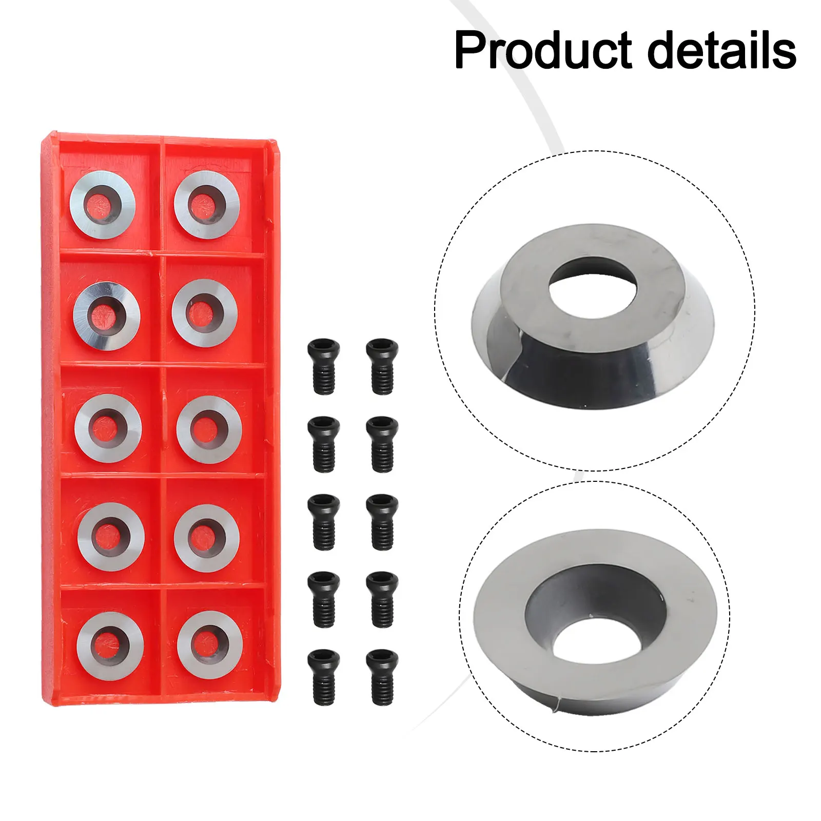 Carbide Cutter Carbide Insert Cutter 12mm Diameter 2.5mm Thickness 30 Degree Edge Countersunk Mounting Hole  Carbide