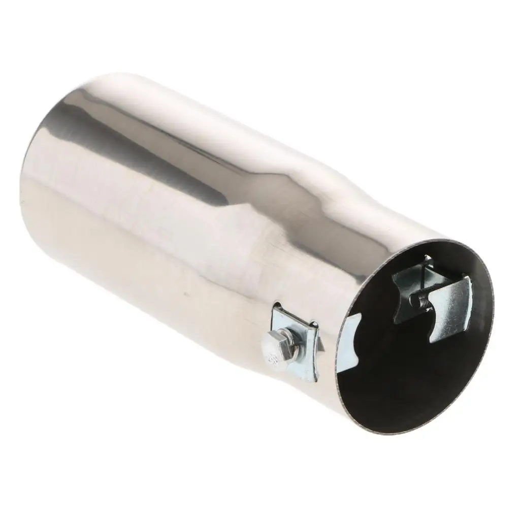 

Stainless Steel Exhaust Pipe with Silencer Universal Car Tail Muffler End Tip for 51mm-63mm Tube