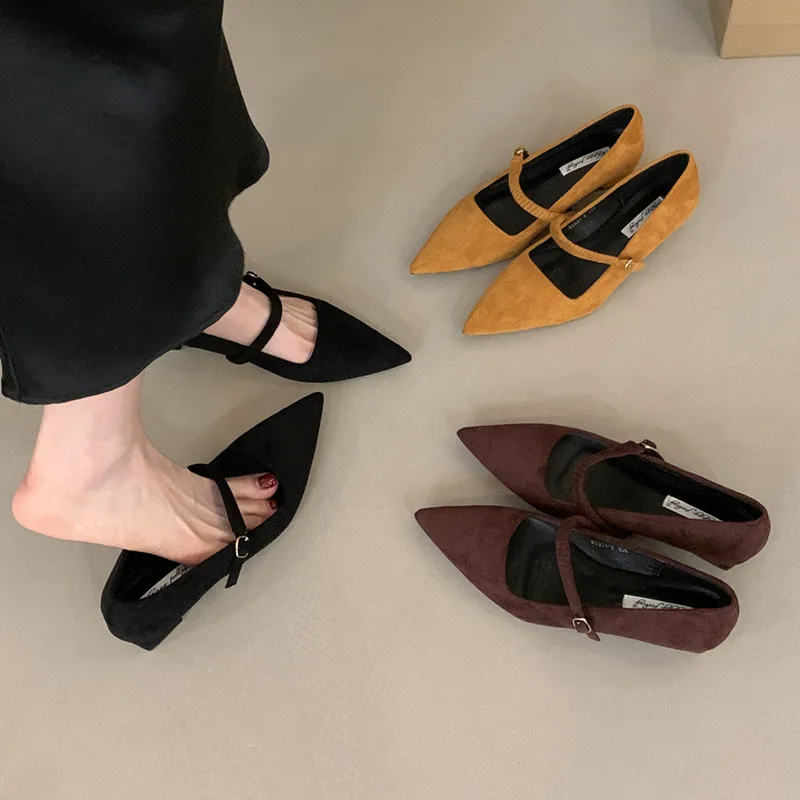 

Bailamos New Women Shallow Mary Jane Shoes Fashion Shallow Slip On Slingback Sandals Soft Casual Pumps Dress Shoes Mujer
