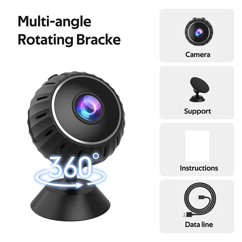 กล้องขนาดเล็ก Wi-Fi อัจฉริยะ X10 1080P ความปลอดภัยในบ้านกล้อง UHD กล้องพี่เลี้ยงเด็กตรวจการเคลื่อนไหววิดีโอในร่มใหม่