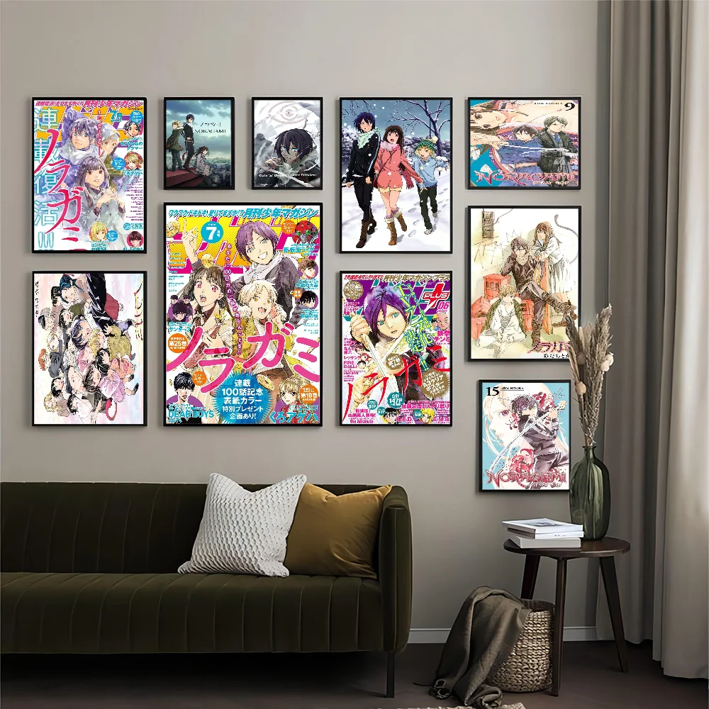 

Anime Noragami Self-adhesive Art Poster Whitepaper Prints Posters Artwork Home Decor