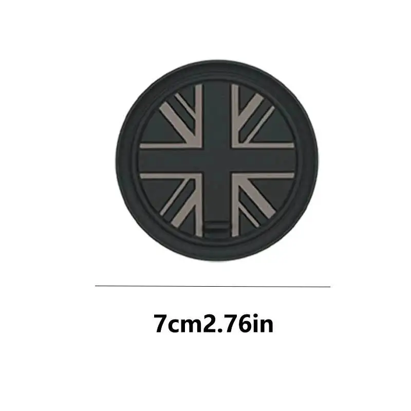 2Pcs 70mm Union Jack Car Cup Pad Groove Coaster Auto Non-slip Mat Pad For Mini Cooper Clubman R55 R56 R57 Countryman