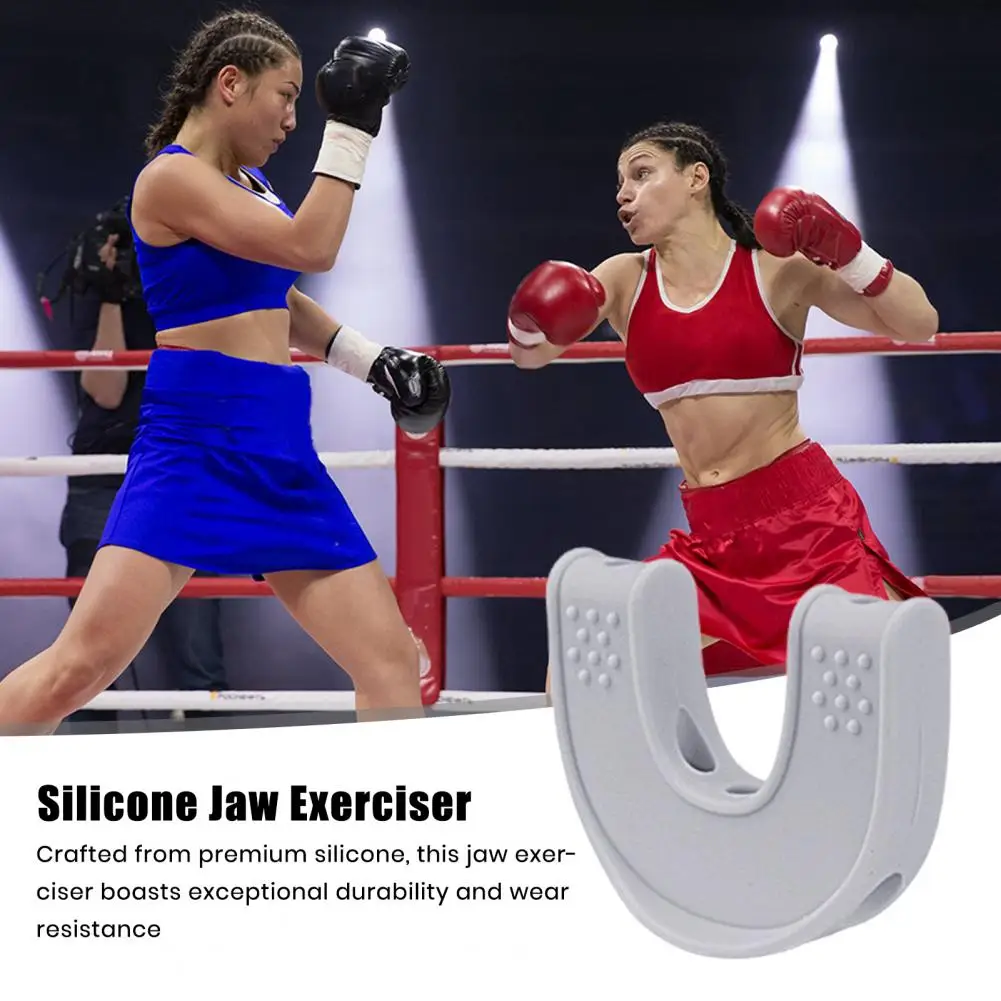 9cm Silicone Jaw Exerciser U-shaped Portable Men Women Face Muscle Sculpting Jaw Bone Strengthener Jawline Shaper Trainer Toner