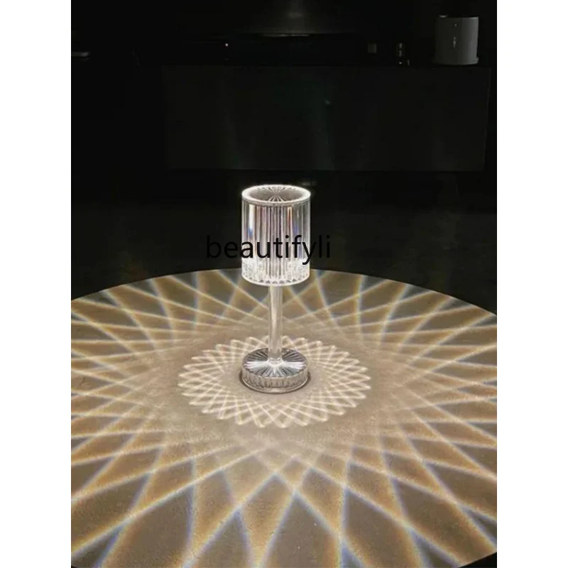 

Постмодернистская романтическая настольная лампа, портативный прикроватный маленький ночник для спальни, романтический подарок, лампа с алмазной зарядкой, домашний декор