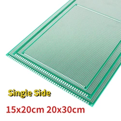 1 pz PCB prototipo scheda 15*20cm 20*30cm piastra in fibra di vetro verde singolo lato Protoboard circuiti universali fai da te