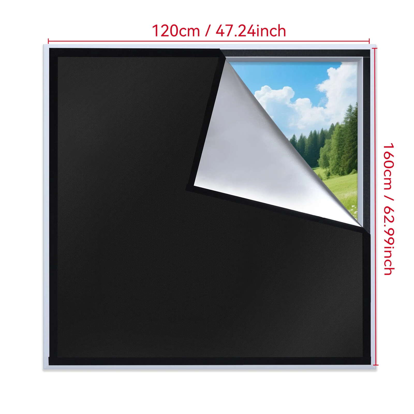 DIY100% Blackout Curtain Fabric | Self-Adhesive, Thermal Insulation, Protection, Privacy Protection and Blackout, Po