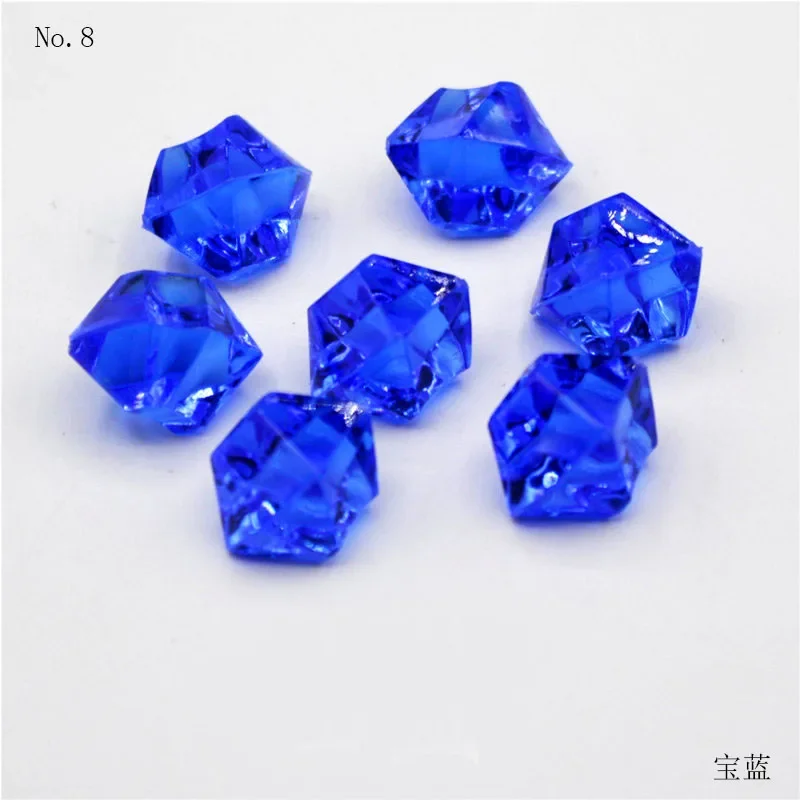 100 Stuks 11*13Mm Plastic Edelstenen Ijskorrels Kleurrijke Stenen Kinderen Juwelen Acryl Juwelen Ijs Teller Kristal Diamanten Speelgoed