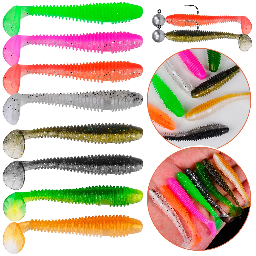 Proberos Kit de vinilos con jig head – Señuelos de silicona para pesca