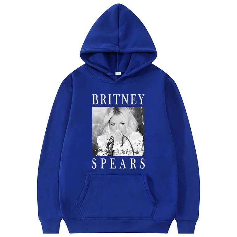 Y2k Britney Spears Graphic Print Hoodie Men Women Vintage Casual Oversized Hooded Sweatshirt  Male Fashion Fleece Cotton Hoodies