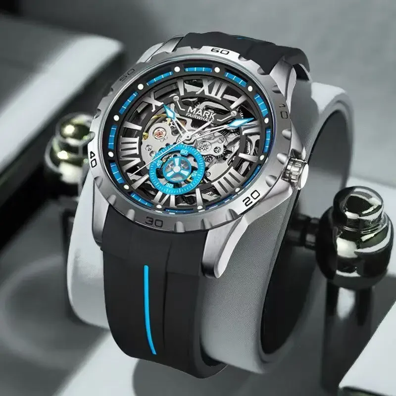 MARK FAIRWHALE 6007 New Automatic Movement Men Watch  Tourbillon Sapphire Mirror Waterproof Mechanical Watches for Man Gift Box