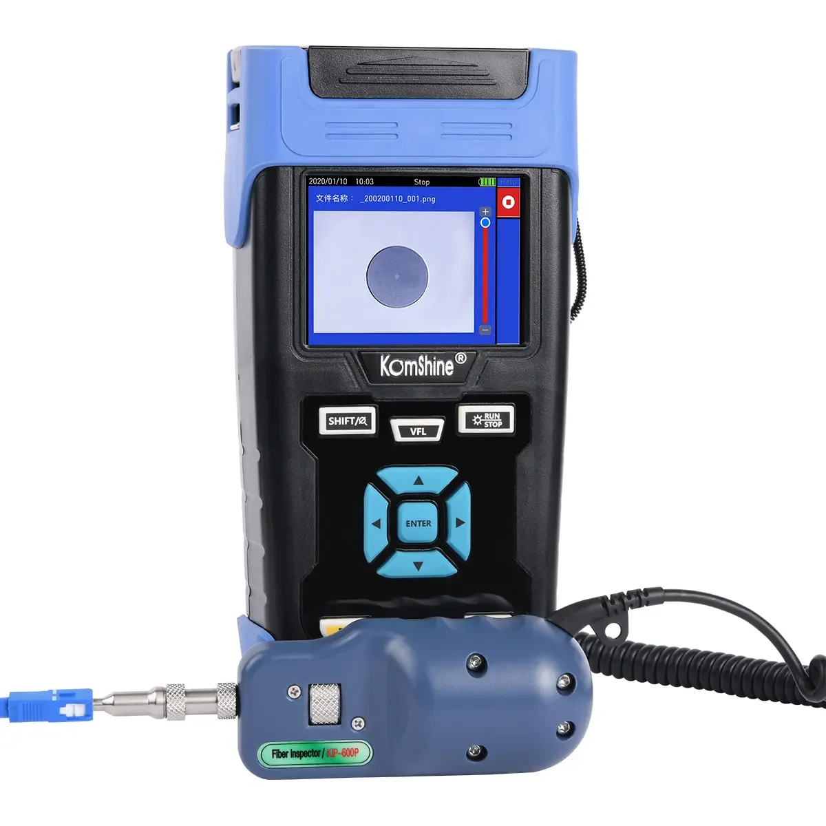

KIP-600P Fiber Optic Microscope 400x High Precision Magnification Handheld Portable Inspection Tool for Fiber Cable Testing