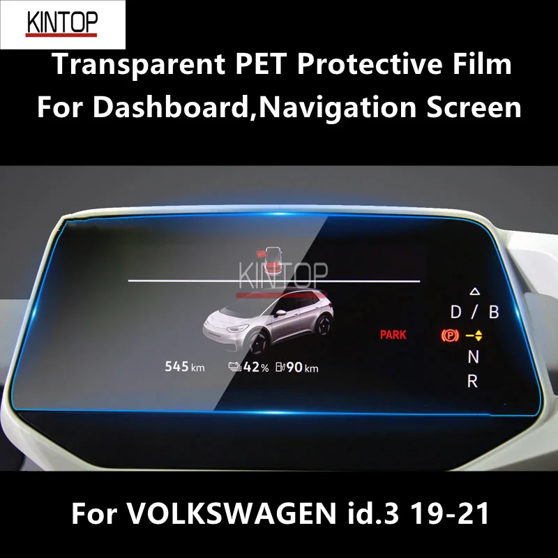 

For VOLKSWAGEN id.3 19-21 Dashboard,Navigation Screen Transparent PET Protective Film Anti-scratch Repair Film Accessorie Refit