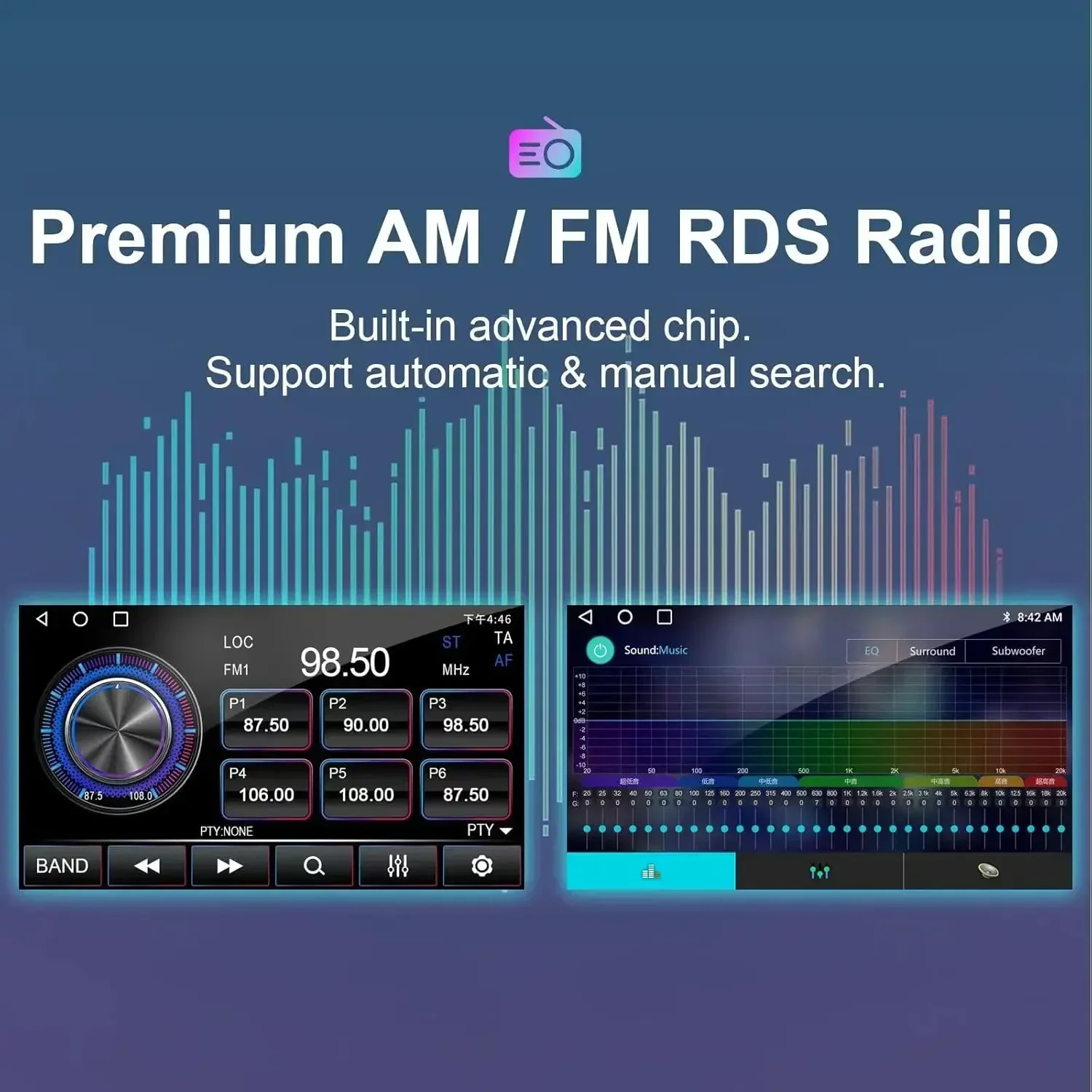 7inch Android 13 Car Stereo GPS Navigation 4+64G For Ford F150/F250 2004-2014 Wireless fit for Carplay Android AutoTouchscreen