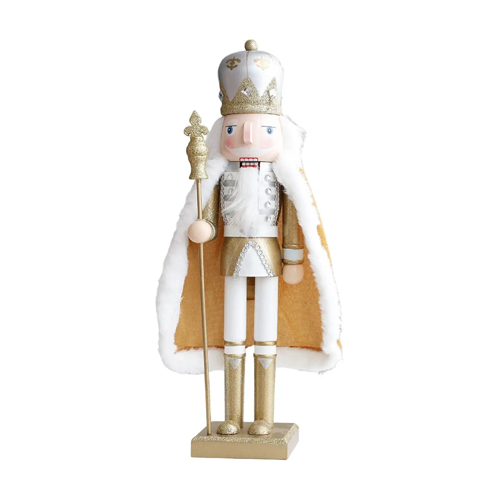 Christmas Decorative Nutcracker Figurine Ornament Classic Holiday Seasonal Decor Freestanding for Shelves Holiday Gift Home