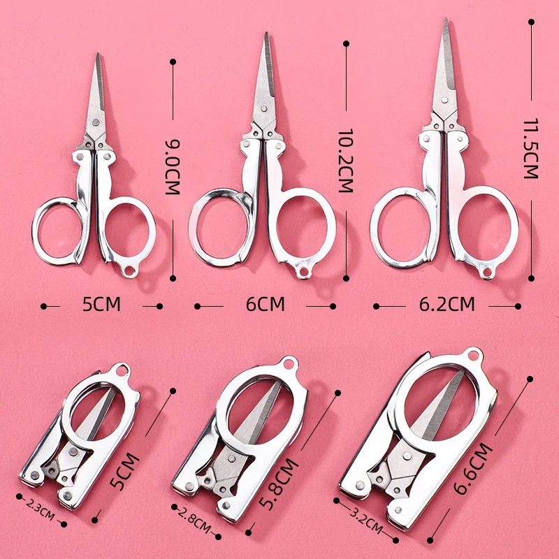 

Embroidery Scissor Mini Foldable Folding Scissors Thread Tailor Blade Emergency Scissors Sharp Pocket Travel Small Crafts Travel